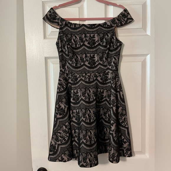 Black Lace Cocktail Dress - Picture 3 of 5